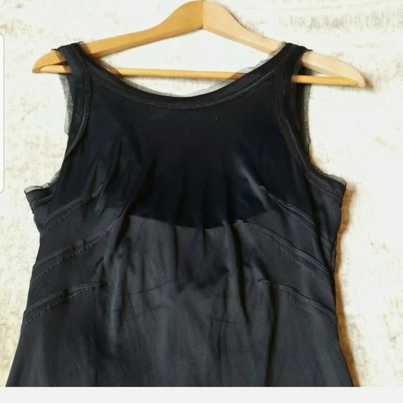 Roberta Scarpa Women's Black Party Cocktail Slip Dress Lace Beads Size US12 46 M - Picture 2 of 13